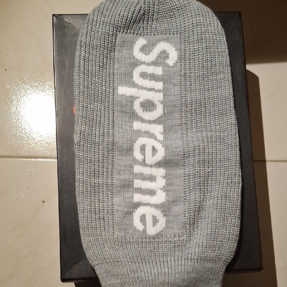 Supreme Gray Knit Beanie
